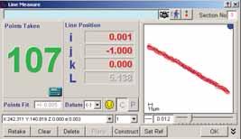 Hundreds of data points can be taken in an instant to calculate standard geometric features. Standard VED tools include arc, circle, line, point, focus and curve.