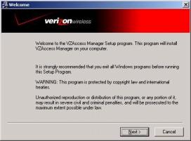 Setup Instructions Installation and Configuration Step 2: Install VZAccess Manager 1.