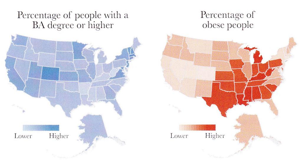 Choice of graphical form Choropleth