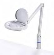 : 0V 0Hz Fitted with: x fluorescent lamp T-R9 W Shade material: plastic Lamp housing: opal white polycarbonate Colour: light grey diameter: 0 magnification, dioptres: Waldmann 9.