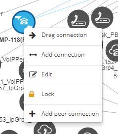 VoIP Peer, etc., can be activated by the operator as follows: 1. Select it 2. Right-click 3.
