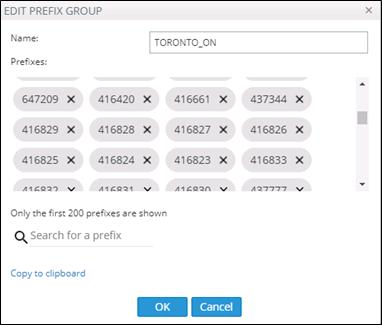 The new design features: Convenient search for a specific string Smoother editing inside the Prefix Group or