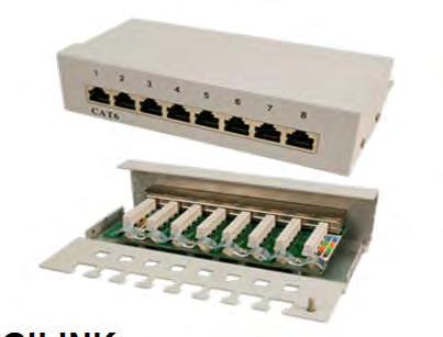 19" 27,00 +VAT High-quality metal patch panel Installation in all 19-inch rack units Compliance according to standard CAT 5e, ROHS Ports: 24x RJ45 connectors Art: installation via LSA strips
