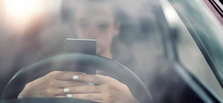 Risks of mobile phone use and driving Using a mobile phone while driving increases your risk of a crash four-fold 3.
