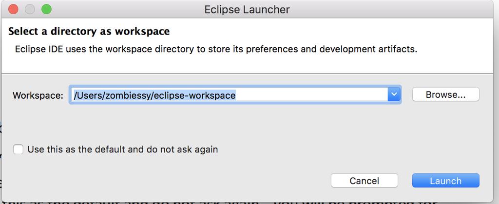 Now let s install Eclipse. Double click the downloaded file You will get Eclipse installed. Double-clicking the icon will launch the Eclipse.
