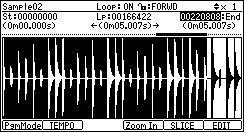 A Patched Phrase sample is unmixable. INVERT A waveform is inverted.