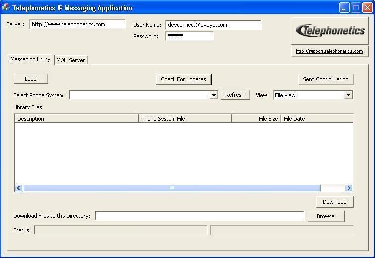 5. Configure Telephonetics IP Messaging Utility This section provides the procedures for configuring Telephonetics IP Messaging Utility.