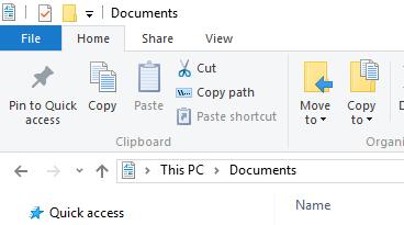 How do I move files into folders I can t see? Click on the document you wish to move. Under the home tab, select the Move to option.