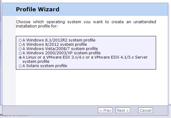 1 Creating a Linux unattended setup profile This section describes the creation of a Red Hat Enterprise Linux server 6.5. unattended profile. Proceed as follows: 1.