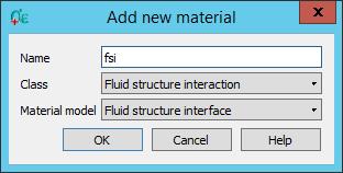 The normal direction of the fluid-structure interface element must point outward into the fluid domain.(!