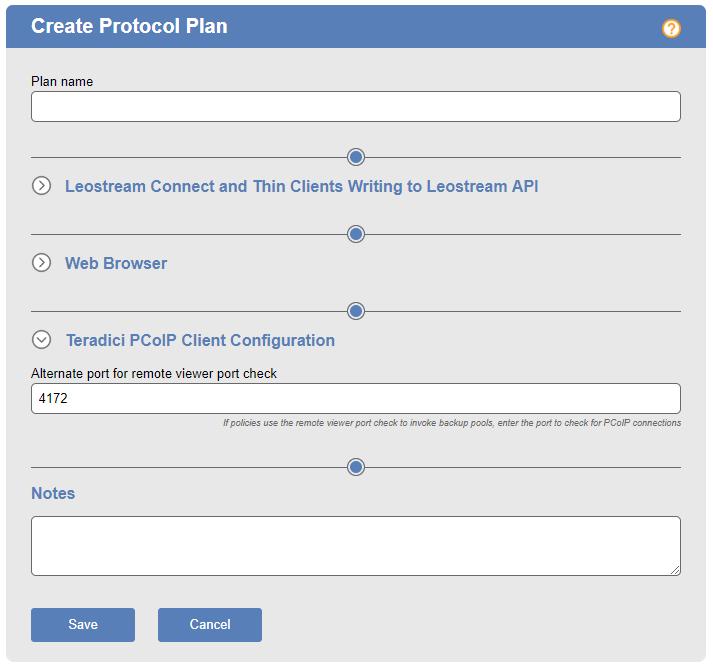 Chapter 11: Building Pool-Based Plans Your Leostream license determines what sections and protocols are included on the Create Protocol Plan form.