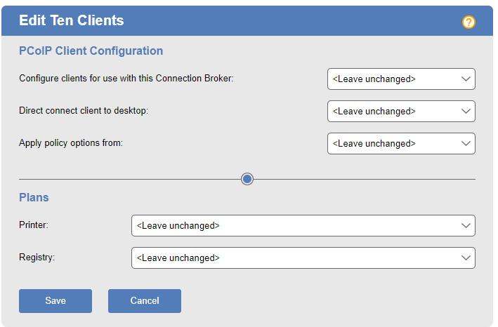 Chapter 13: Configuring User Experience by Client Location a. For the Configure clients for use with this Connection Broker option: Select Yes to manage these PCoIP clients by this Connection Broker.