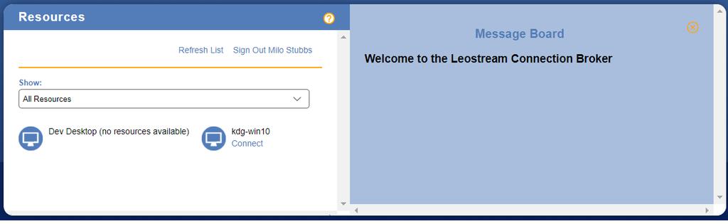 Leostream Connection Broker Administrator s Guide Chapter 15: Using the Leostream Web Client Logging into the Leostream Web Client When using a Web browser, end users and administrators all log in