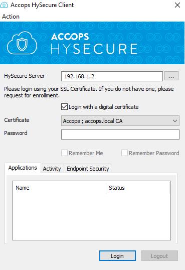4. The enrollment process creates a SSL Client certificate on the user PC.