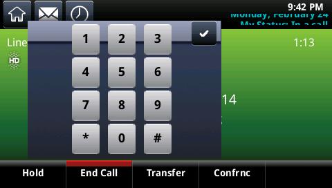 Dial in to Conference Calls The CX5500 system provides an onscreen dialpad where you can enter conference codes when dialing in to conference calls.