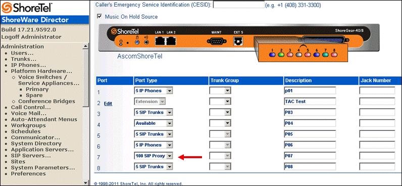 Figure 5 Edit Switches If the ShoreGear switch that you have selected has built-in capacity (i.e., ShoreGear 50/90/220T1/E1, etc.
