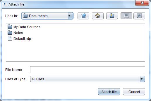 Figure 40: Attach File Dialog Medical Drawings Click Medical Drawings to view existing medical drawings in the patient record. To record a new medical drawing: 1. Click Medical Drawings. 2.