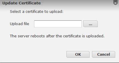 If it s valid, server will validate the selected certificate and restart automatically.