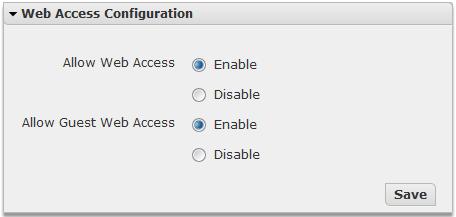 When Allow Guest Web Access is enabled, you can log in to the web client as a guest without entering a username or password.