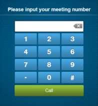 If the meeting requires you to enter a password to join the meeting, a password screen displays,