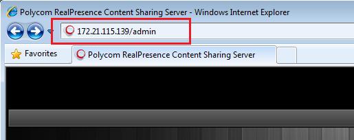 139/admin, where 172.21.115.139 is the IP address of the ContentConnect Server. 2 Press Enter.