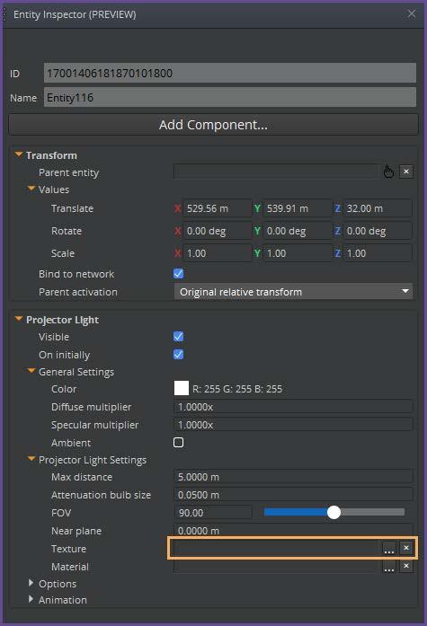 6. In the Light Properties Panel, you can modify a variety of settings to customize the light.
