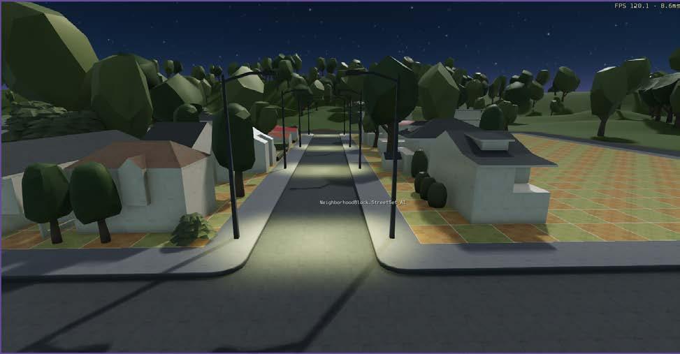 8. Next, lets add some fill lights to soften those dark areas in-between the streetlights.