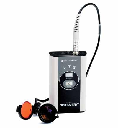 DISCOVERY The Discovery is our brightest portable headlight system; providing a precise focused light to help you navigate your work area and illuminate critical details that can be missed by the