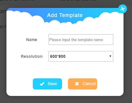 Figure 4-2 4.3 Design template Click the "Template Design" button in the template list to access the V-box config platform editor page.