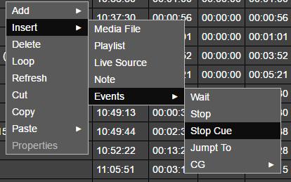 EVENTS You can use secondary events to control your playback by