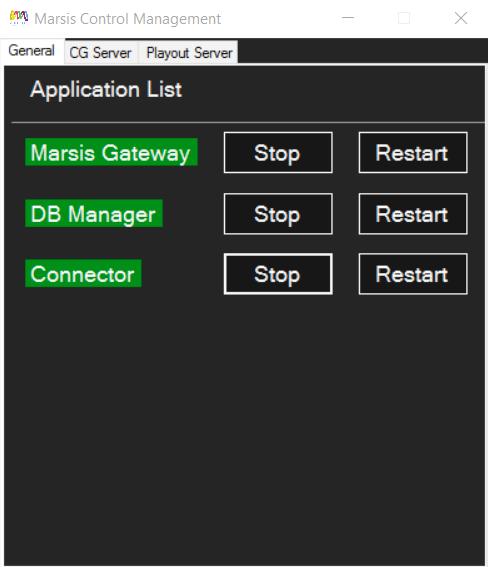 MARSIS MANAGEMENT TOOL Marsis Management tool for checking Service and Application Servers status on the server. You can also Start/Stop Services and Application Servers on the system.