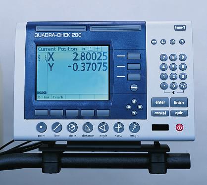 digital Readouts Quadra-Chek 220 This powerful digital readout provides fast geometric computations in a simple, easy-to-use format.