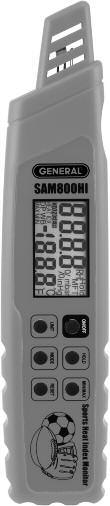Dew Point + ambient temperature Minimum, maximum and held readings of any of the three pairs KEY FEATURES Adjustable Heat Index DANGER setpoint Min/Max memory + data hold 2-line x 4-digit LCD F/ C