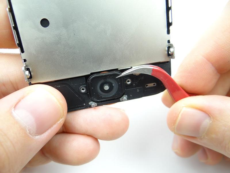 Slowly peel the home button away from the front panel. Place home button in COMPARTMENT G. Step 21 Removal 1.