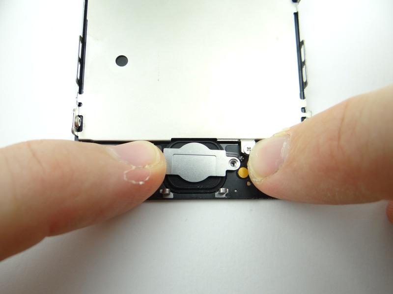 Step 28 Picture 1: Replace home button bracket from COMPARTMENT F.