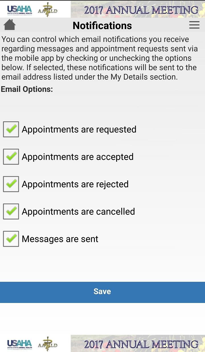 User Guide My Profile / Notifications Screen Notification Options: This setting