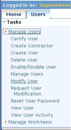 Admin Roles for User Account Management Whatever roles you have when you log in to CA Identity Manager, a series of tabs, called categories, appear based on the admin role assigned to your CA