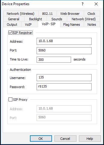 SIP Server Registration SIP Server Registration allows RTI devices to register with a SIP server, allowing them to be called via Username rather than directly via IP address.
