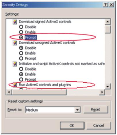 EL-IP-IDF2-WH / EL-IP-IDF4-WH / EL-IP-IDV2-WH / EL-IP-IDV4-WH INTERNET BROWSER SETTINGS & APPLICATION REQUIRED Make sure your Internet browser allows the signed ActiveX plug-in to work on your