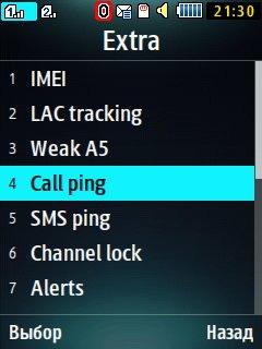 Call ping This function is intended for warning the user about an attack by hidden calls.