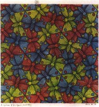 Escher s 3-colored butterfly