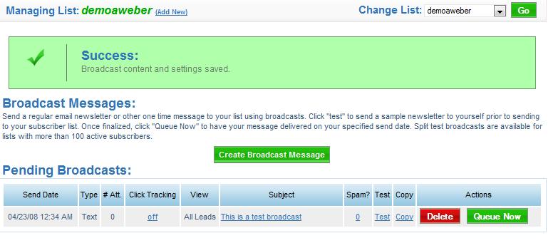 And, lastly, click the RSS/HTML Feed box to enable your message to be published to an RSS feed and web archive. You can see what your message will look like by clicking the Preview button.