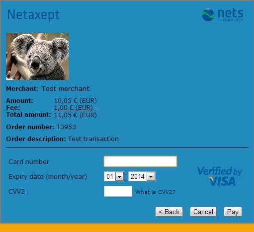 The uploaded image will be displayed on the payment terminal after it has been activated in Netaxept Admin.