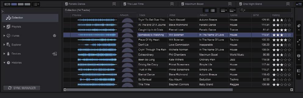 Adding music files to [Collection] [Collection] is a screen for displaying a list of the music files managed by rekordbox.