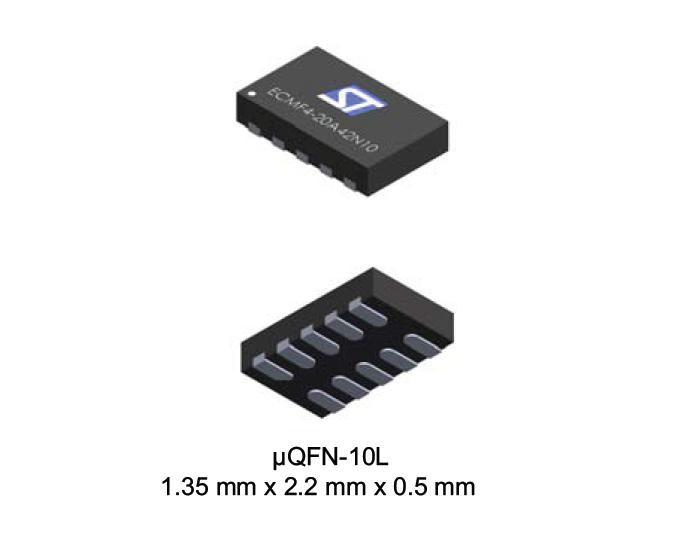 Datasheet Common mode filter with ESD protection for high speed serial interface Features 6.4 GHz differential bandwidth to comply with HDMI 2.1, HDMI 2.0, HDMI 1.4, USB 3.