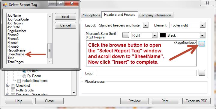 S82954 As a user I would like to have the tab name available as a tag for any report.