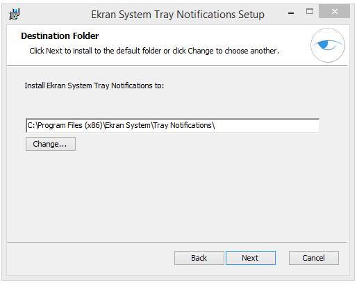 Tray Notifications Application About The Ekran System Tray Notifications is a component to the Ekran System application that allows you to receive notifications on alert events on Clients.