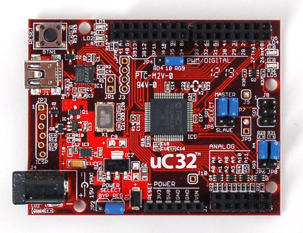 Digilent chipkit uc32 30 Digital I/O About $35 USB mini-b For Programming And Communication Microchip PIC32 MCU 512K, 80MHz