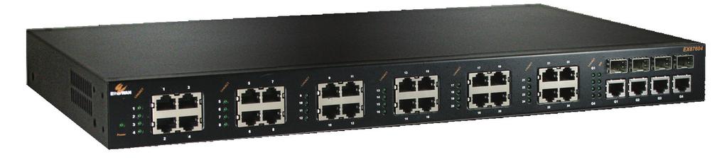 IEC61850-3/IEEE1613 Hardened Managed 24-port 10/100BASE and 4-port Gigabit Ethernet Switch with SFP options IEC 61850-3 SFP Option Overview EtherWAN s provides a Hardened Fully Managed 28-port