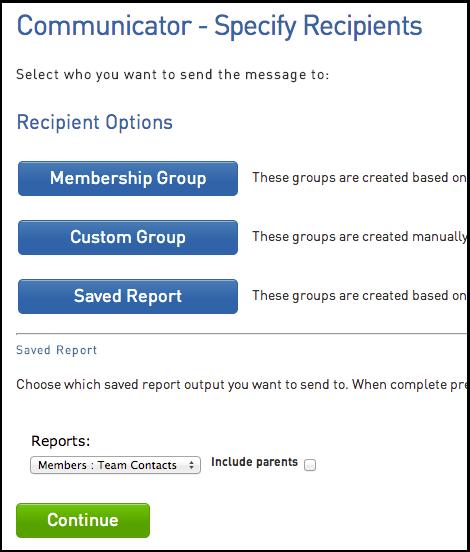 Remembered Reports If you have previously saved a report including email address and/or mobile phone details you can use this report to send emails. 1. Click on the Remembered Report button.